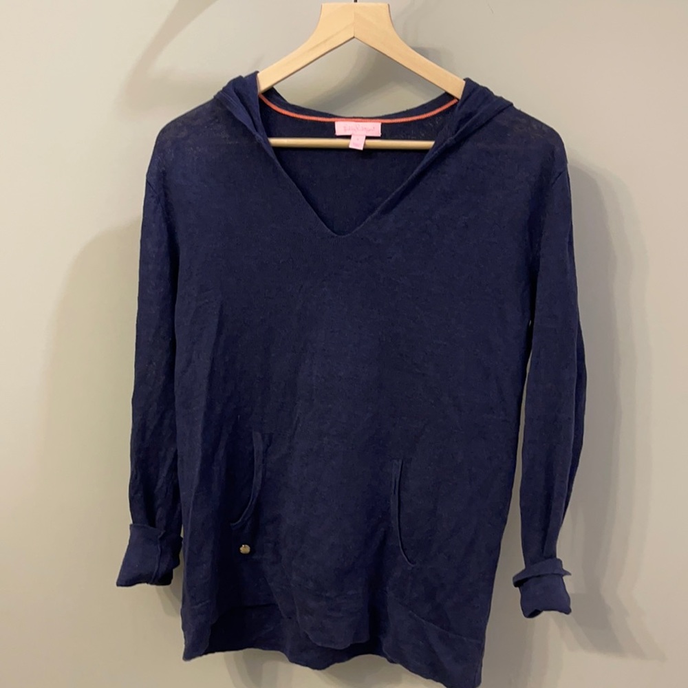 Lilly Pulitzer Linen hooded sweater